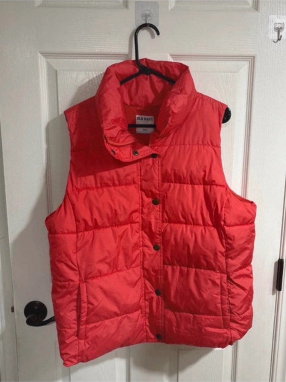 Old Navy Bright Red Quilted Puffer Vest